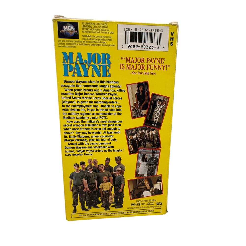 Major Payne (VHS, 1995) Comedy Damon Wayans Steve Martini PG-13 - Picture 6 of 8
